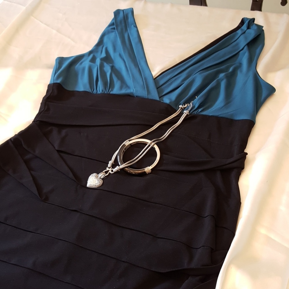 Black & Blue Evening Dress